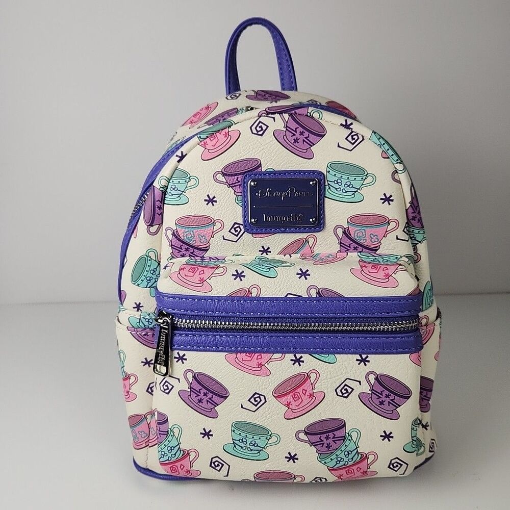 Disney Parks Loungefly Alice in Wonderland Mad Tea Party Teacups Mini Backpack - Picture 1 of 12